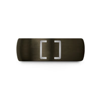 birthday present for her – gunmetal & blue tungsten brackets wedding band