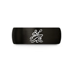unique present for her – black tungsten boof icon wedding band