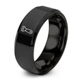 Citrus Zester – Tungsten Wedding Band, 8 mm, Black Comfort-Fit Unisex