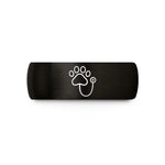 stylish rings for her – black tungsten stethoscope paw wedding band