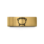 tungsten rings for her – gold tungsten cauldron wedding band