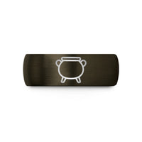 christmas presents for couples – gunmetal & gold tungsten cauldron wedding band