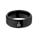 tungsten rings for her – black tungsten hpattern shifter wedding band