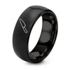 Chef Knife – Tungsten Wedding Band, 8 mm, Black Comfort-Fit Unisex