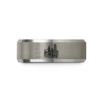 best beauty present sets – gray tungsten hong kong skyline wedding band