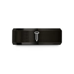 luxury beauty present sets – black tungsten rivet wedding band