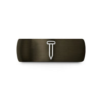 best beauty present sets – gunmetal & black tungsten rivet wedding band
