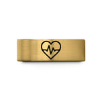 anniversary rings for her – gold tungsten heart waveform wedding band