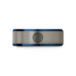 unique presents for her – blue & silver tungsten petri dish culture wedding band