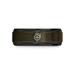 birthday presents for her – gunmetal & black tungsten lensatic compass wedding band
