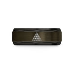 popular present rings today – gunmetal & black tungsten triangle mosaic wedding band