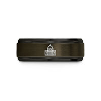 holiday present ideas her – gunmetal & black tungsten city hall building wedding band