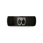 engaged her wedding ring – black tungsten conga drums pair wedding band