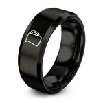 unique holiday rings her – black tungsten milk frothing pitcher ring