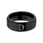 unique holiday rings her – black tungsten milk frothing pitcher wedding band