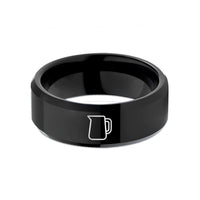 unique holiday rings her – black tungsten milk frothing pitcher wedding band