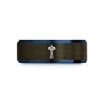 best Christmas presents her – gunmetal & blue tungsten space needle wedding band