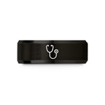 holiday presents for her – black tungsten stethoscope wedding band
