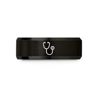 holiday presents for her – black tungsten stethoscope wedding band