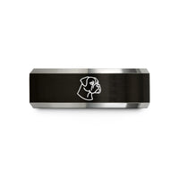 women’s day present ideas – black & gray tungsten boxer wedding band