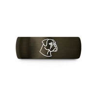 women’s day present ideas – gunmetal & black tungsten boxer wedding band