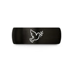 unique presents for her – black tungsten dove of peace wedding band