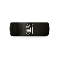 presents ideas for seniors – black & gold tungsten giro scraper wedding band