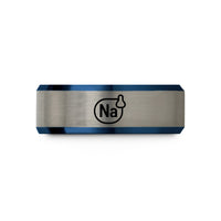 thoughtful presents for her – blue & gray tungsten sodium na wedding band