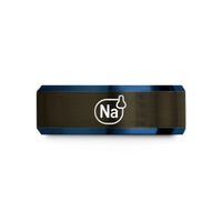 best presents for her – gunmetal & blue tungsten sodium na wedding band