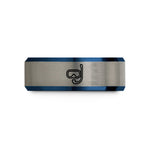 tungsten ring for her – black & blue & gray tungsten scuba mask snorkel wedding band