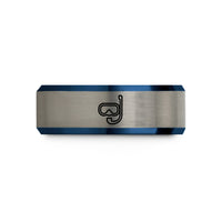 tungsten ring for her – black & blue & gray tungsten scuba mask snorkel wedding band