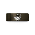 birthday present ideas woman – gunmetal & black tungsten deck lines carabiner wedding band