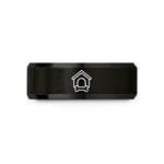 birthday presents for her – black & rose gold tungsten dog house bone wedding band
