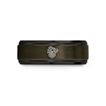 unique rings for her – gunmetal & black tungsten dragon knot wedding band