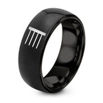 Women Valentine’s Day Gifts – black tungsten final barline ring