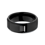 tungsten wedding band – black tungsten final barline wedding band
