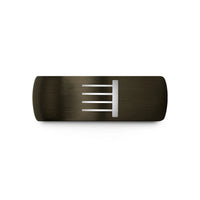 tungsten wedding band – gunmetal & black tungsten final barline wedding band