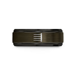 tungsten wedding band – gunmetal & black tungsten final barline wedding band