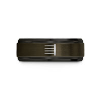 tungsten wedding band – gunmetal & black tungsten final barline wedding band