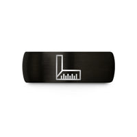 unisex tungsten wedding band – black tungsten carpenters square wedding band