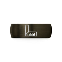 tungsten carbide ring set – gunmetal & black tungsten carpenters square wedding band