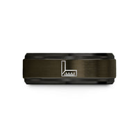 tungsten carbide ring set – gunmetal & black tungsten carpenters square wedding band