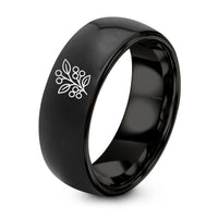 Women's Birthday Gift Ideas – black tungsten berry branch leaves ring