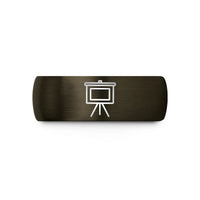 special presents for ladies – gunmetal & black tungsten presentation board wedding band
