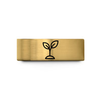 unique present ideas her – gold tungsten sprout wedding band