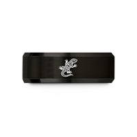unique present ideas her – black tungsten tribal lizard wedding band