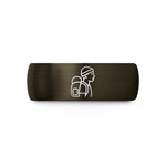 unique bracelets for her – gunmetal & black tungsten backpacker wedding band