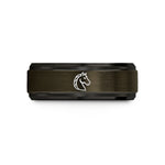 tungsten rings for her – gunmetal & black tungsten mare wedding band