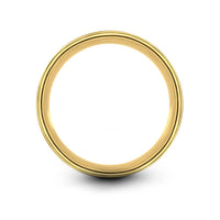 best presents for her – handshake sportsmanship laurel engraving on gold tungsten wedding band