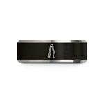 personalized mom birthday present – black & silver tungsten kitchen tongs wedding band